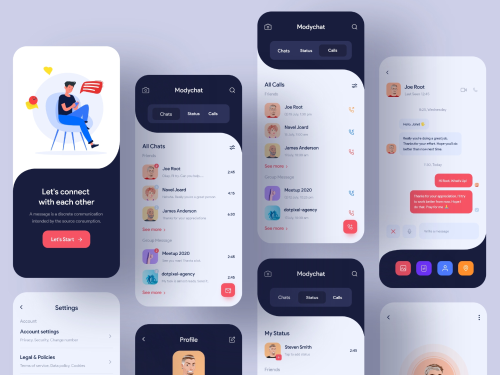 Canect mobile app development interface